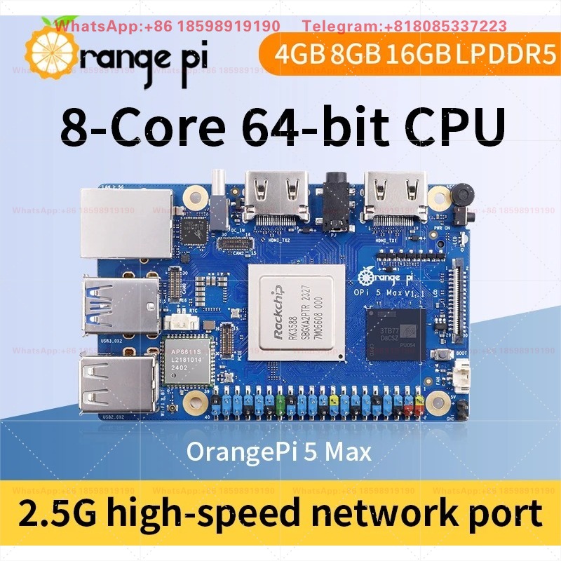 Orange Pi 5 Max 8GB / 16GB RAM - Orange Pi 5 Max Rk3588 recensione e prezzo