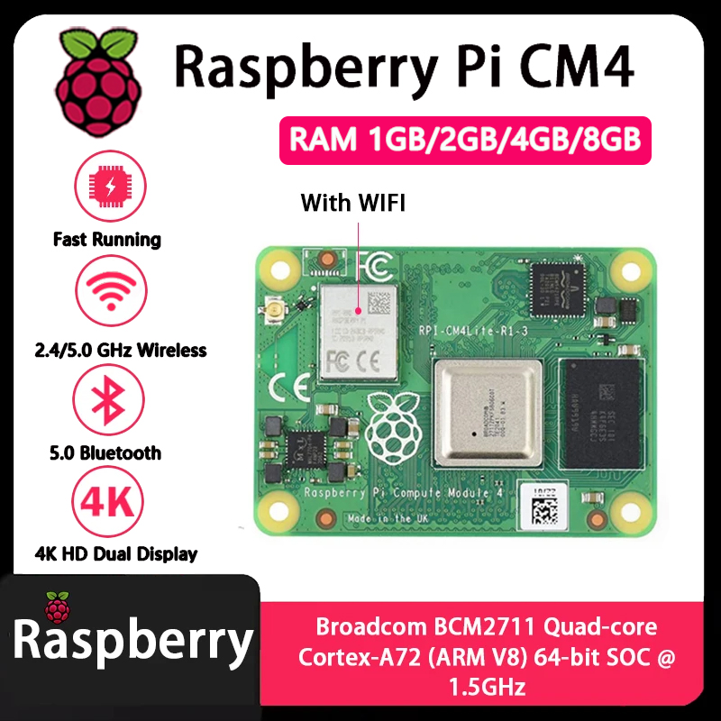 Raspberry Pi CM4 1GB/2GB/4GB/8 - Compute Module 4 32Gb Wifi recensione e prezzo