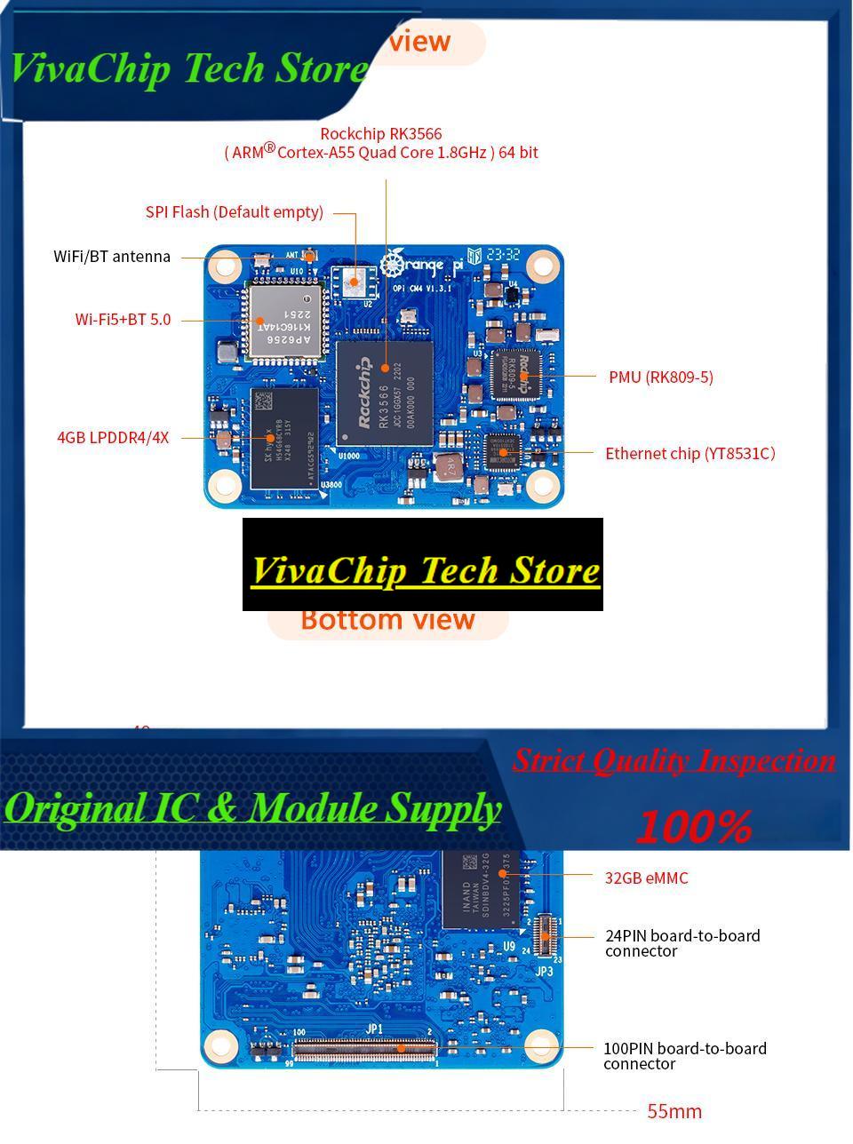 Orange Pi CM4 4GB RAM 32GB EMM - Compute Module 4 32Gb Wifi recensione e prezzo